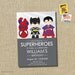 Superhero birthday party invitation - superman, batman, spiderman invitation