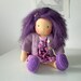 SANDRA - waldorf  doll 16 " purple hair
