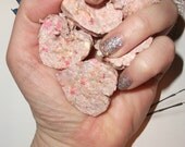 Pumpkin Connecticut Field - 10 Pinkish Peachish Paper Heart Seed Bombs - Custom Order Friendly