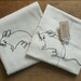 Little House Mouse screen printed large tea towel