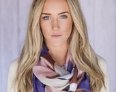 Geometric Circle Printed Infinity Scarf in Taupes, Pinks, and Purples - Come Full Circle Scarf