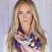 Geometric Circle Printed Infinity Scarf in Taupes, Pinks, and Purples - Come Full Circle Scarf