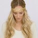 Braided SIlver Headband Metallic Leatherette Thin Boho Bohemian Braided Women's Fashion Headband (HB-138A)