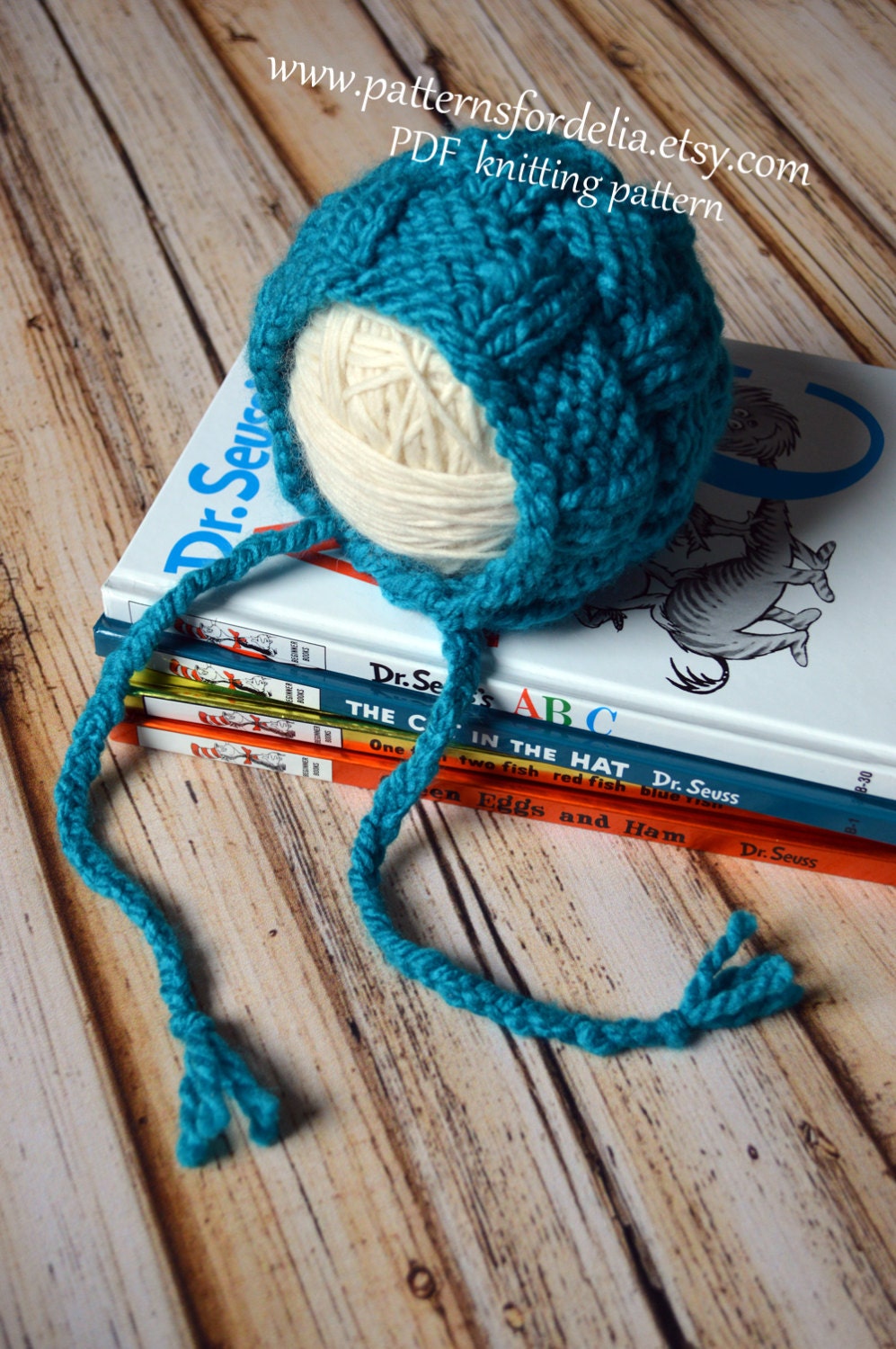 Basket Weave Bonnet KNITTING PATTERN newborn baby hat woven stitch easy beginner