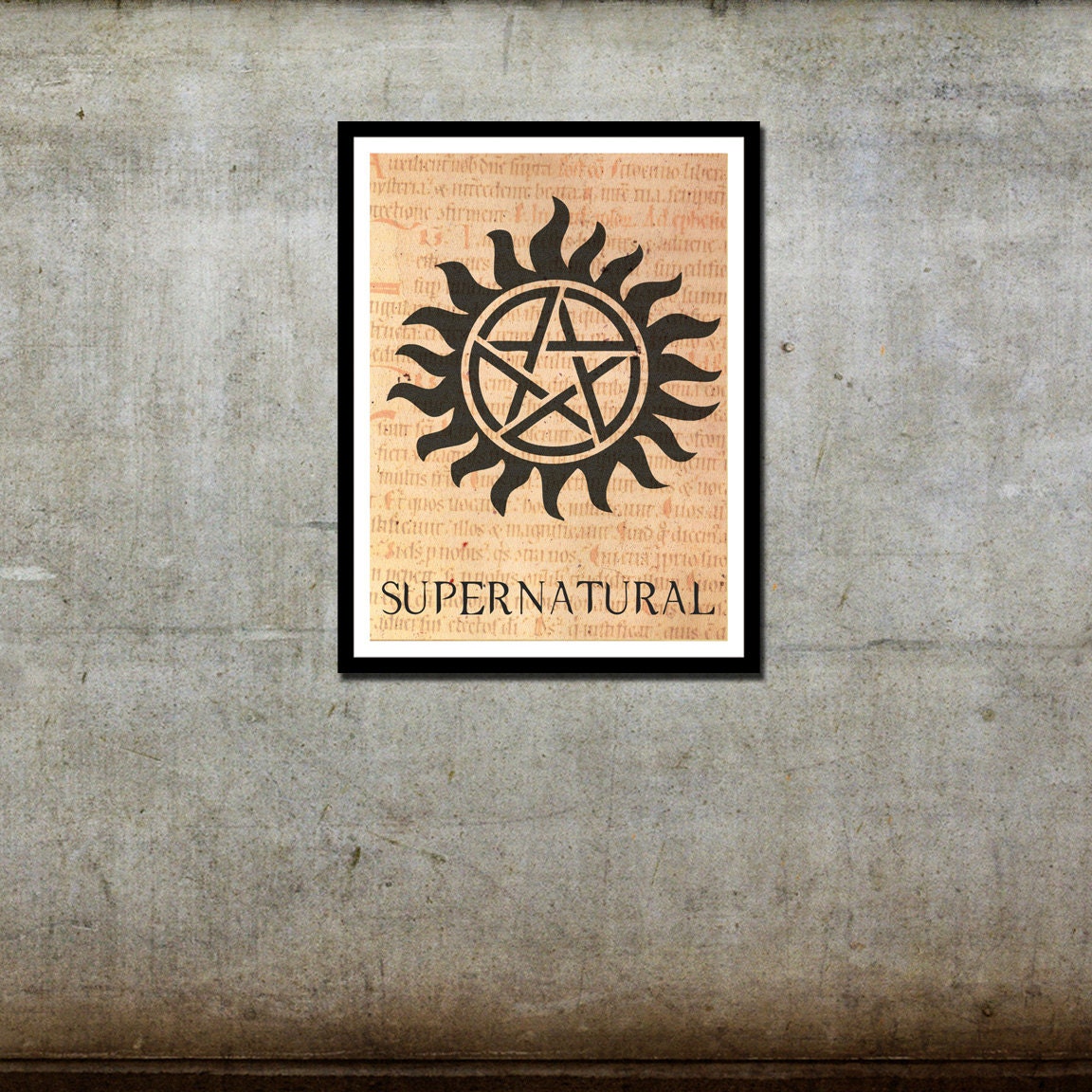 Sale - Supernatural Tatoo Design Poster 11 x 17 Print