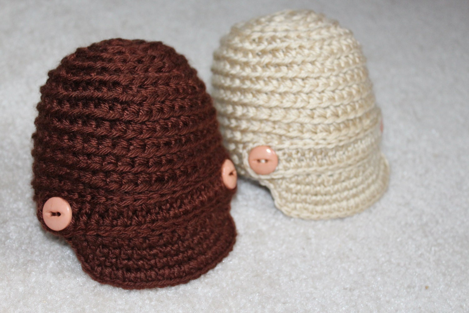 Twin Newsboy Hats, Newborn Twin Photo Prop, Newborn Boy Hats.