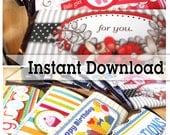 Set of 12 Gift Card and Candy Bar Wrapper Printables