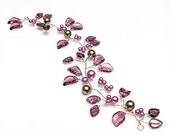 Purple Hair Vine,  Flower Head Piece, Wedding Accessories,  Bridal Hair Accessories