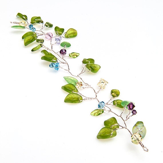 Flower Hair Vine, Spring Head piece, Multi Color Hair Accessories, Wedding Hair Accessories