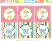 SUMMER FUN Printable Favor or Treat Tags