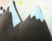 Mountain Range Pillow- plush wool mountain- ice cap mountain