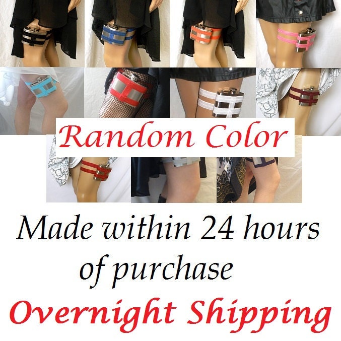 Flask Garter - Made within 24 hours of purchase - Rush order costume accessory or bridesmaid gift