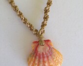 Polynesian roping sunrise shell necklace