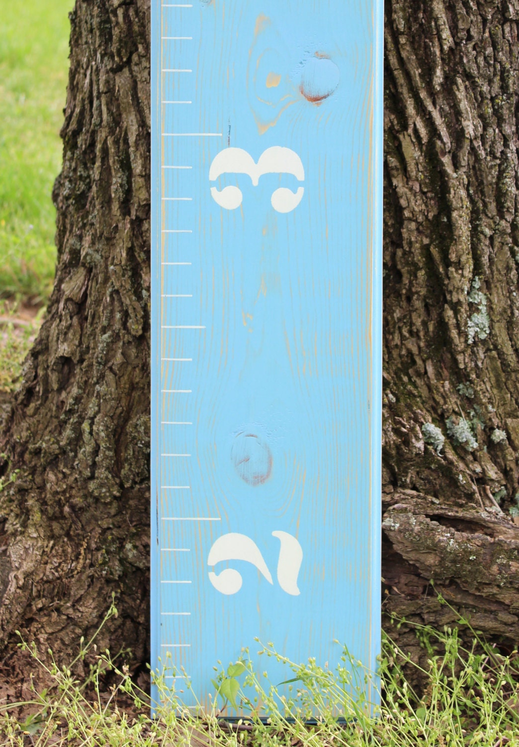 Distressed Growth Chart Ruler