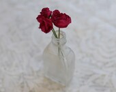 mini flower vase--eco friendly wedding decor in deep fuschia