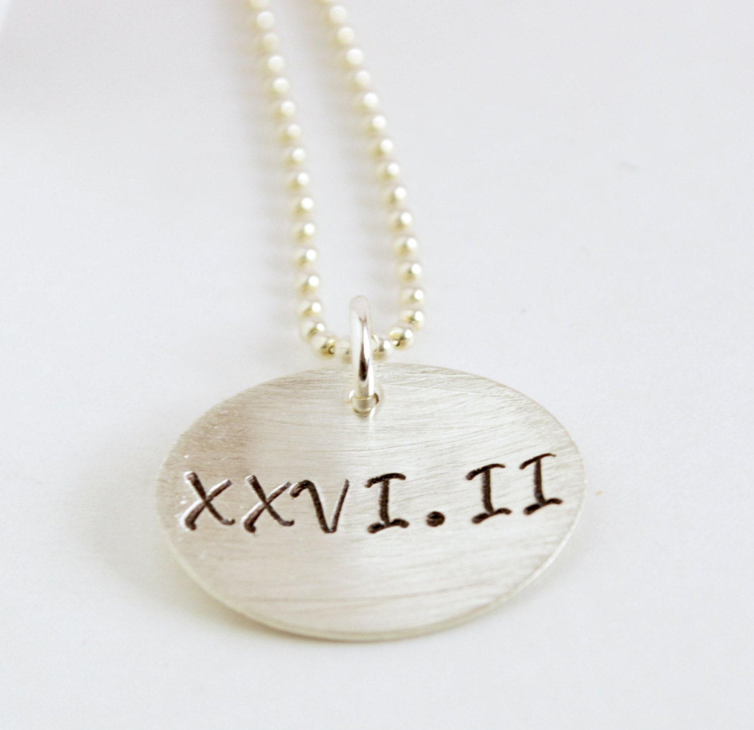 Marathon Necklace Half Marathon Roman Numerals Run Hand Stamped Sterling Silver Necklace