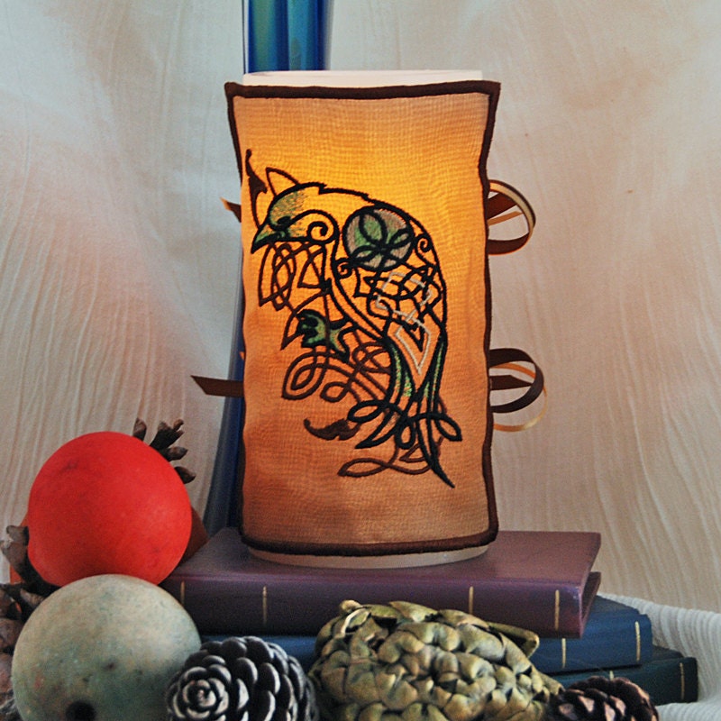 Celtic Knot Raven Flameless Candle Wrap
