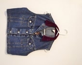 90's Lee Denim Vest velvet collar