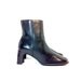 Leather Chunk Heel Ankle Boots 10 - Black Heeled Boots 10