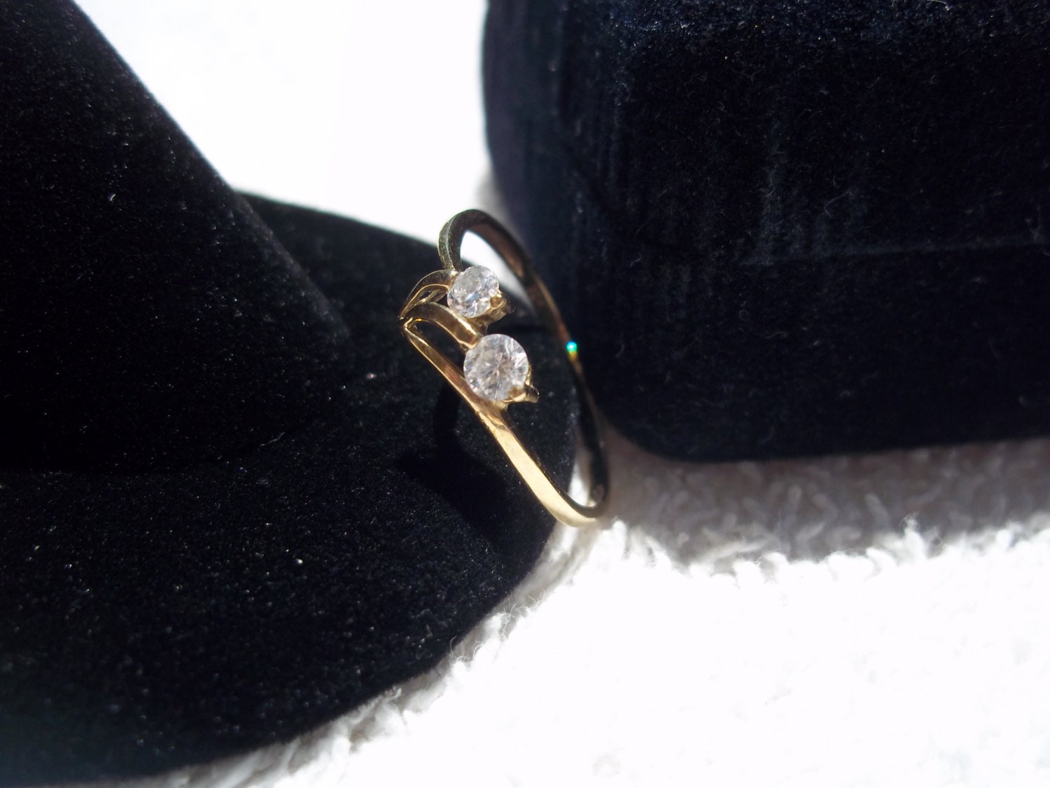 10k Yellow Gold .25ct Diamond Ring Free Shipping in US