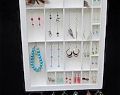 Jewelry Organizer. The item shown is a small organizer painted crisp white piece but it comes in many colors and sizes