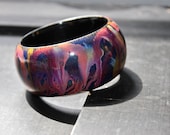 Funky Retro Multi Coloured Large Wooden Chunky Bracelet-1980