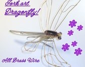 Bare Winged Fork Art Dragonfly