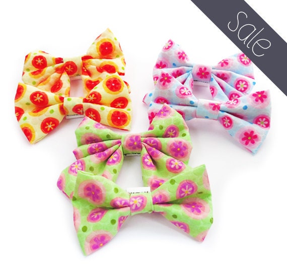 Mayflower Bows - cat bow, pet bow, cat bow tie, small dog bow, pet accessory, spring bow tie