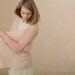 Light pink Cardigan Bamboo Summer fashion,knit Jacket ,women sweater blouse