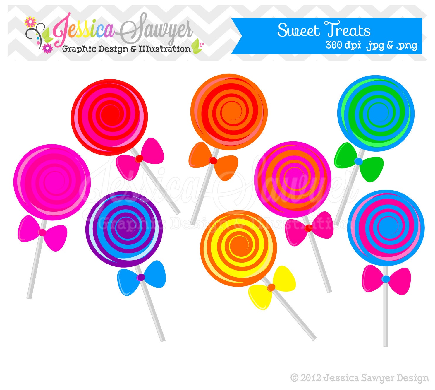INSTANT DOWNLOAD Lollipop clip art - candy clip art - - commercial use - personal use - scrapbook - invitation - party Il_570xn