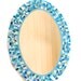 Blue and Aqua Oval Mosaic Mirror
