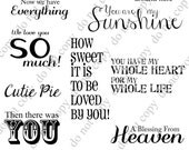 Babies are Blessings Nursery Photoshop Brushes Word Art Set / Overlays for Photographers / Clip Art / Digital Stamps / Digital Scrapbooking