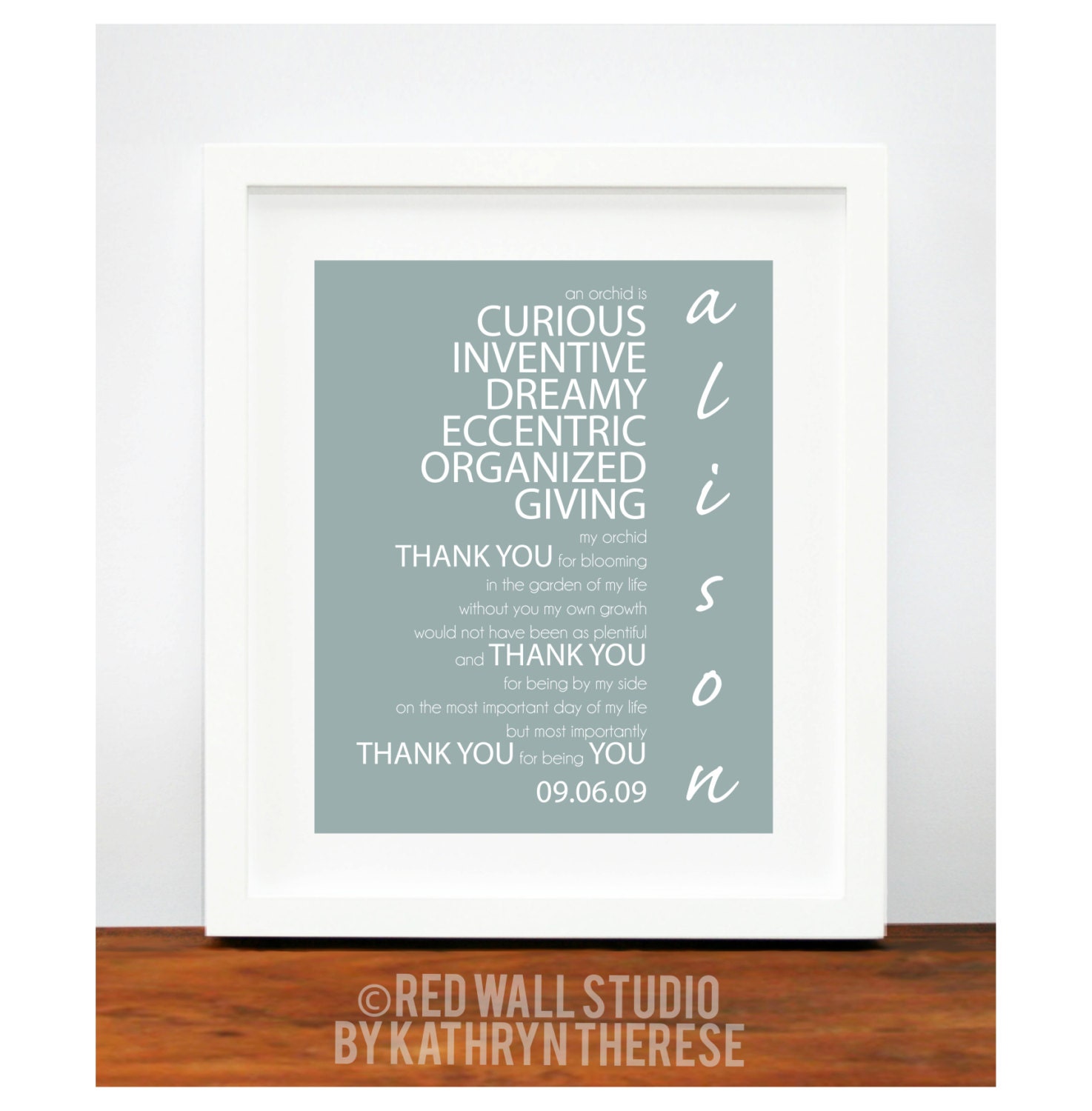 Personalized Bridesmaid Gift - Personalized Art Print - Unique Maid of Honor Gift - Bridal Party Gift - Bridesmaid Poem