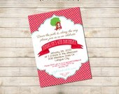 5x7 Customized Printable Invitation - Little Red Riding Hood Party Collection
