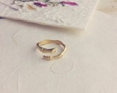 CHOOSE ONE gold / silver bamboo ring size 4 - 10 us