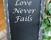 Shabby Chic Double Sided Chalkboard Board Wedding - Kitchen Menu - Home Decor Shabby