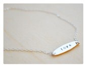 Sterling Silver Hand Stamped Bracelet - Personalized Bracelet - ID Bracelet - Faith - Hope - Loved Bracelet