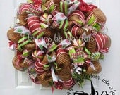 A Very Merry Christmas Deco Mesh Wreath