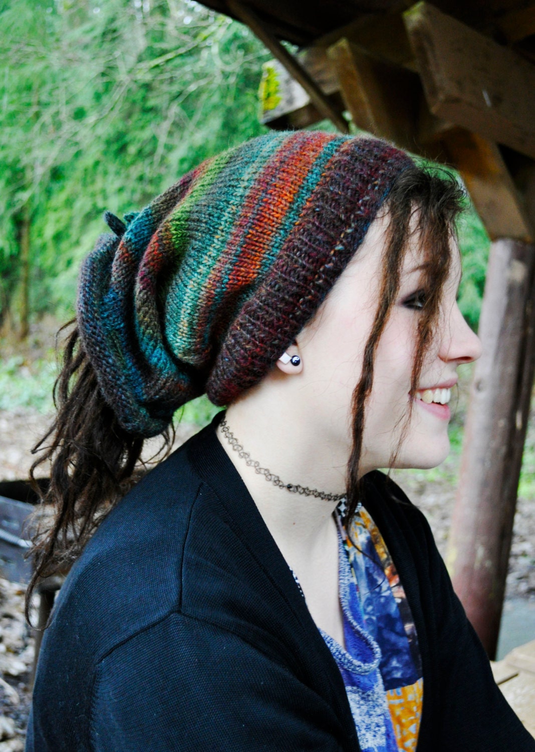 Jewel Shape-Shifter: Dread Beanie Hat Scarf