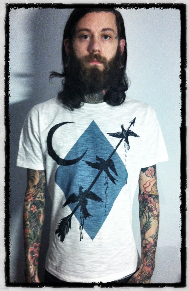 Ashley Riot "birds of prey" white T-shirt