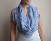 PDF crochet pattern lacy ripple shrug shawl bride wedding infinity  loop neckwarmer  - DIY tutorial - Instant Download