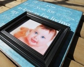 Personalized Picture Frame for Baby or Child, Love you for always, Birthday, Baptism, Christening, Grandparents, Godparents, Shower Gift