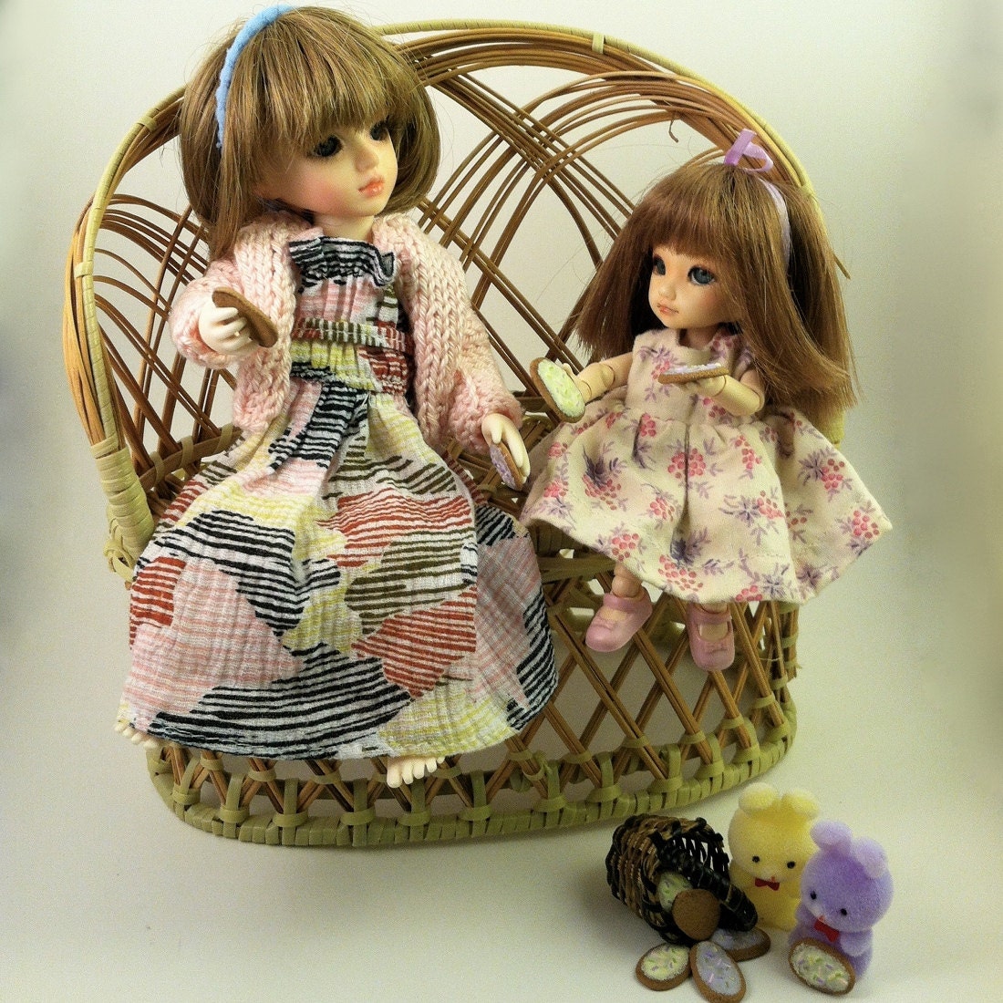 Easter Cookies for Dolls - SMALL polymer clay play food cookies for Hitty, Bratz, Mini Pullip, Puki puki, Betsy McCall, etc