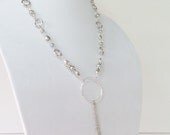 Holy Spirit Series - Iridescent Silver Pearls - Dove & Cross Charms