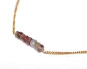 Rainbow Spinel Bar Necklace Pastel Colors Ombre Artisan Jewelry FizzCandy