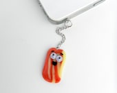Bacon Charm Earphone Plug, Dust Plug, Geek iPhone 5, 4, Accessories, 3.5mm, Polymer Clay, Available with Charm Strap