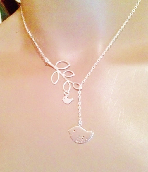 bird and branch necklace,new mom gift,mothers day gift,sale,expectant mommy gift,baby bird necklace
