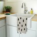 Black Brushstroke Tea Towel
