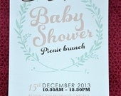 DIY Baby or Bridal Shower Invite