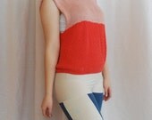 Blue and Cream Block Circus Bike Shorts - Size Small